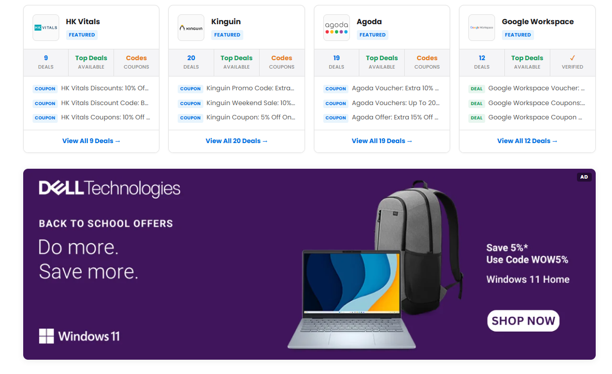 Homepage Hero Banner placement example
